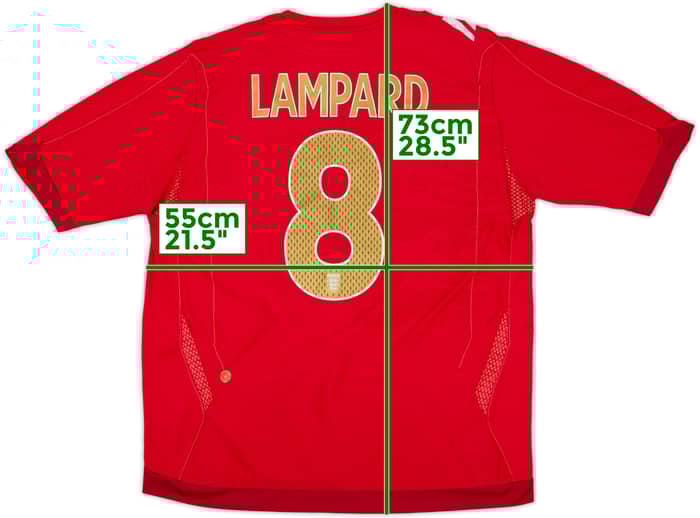 2006-08 England Away Shirt Lampard #8 - 6/10 - (XL)
