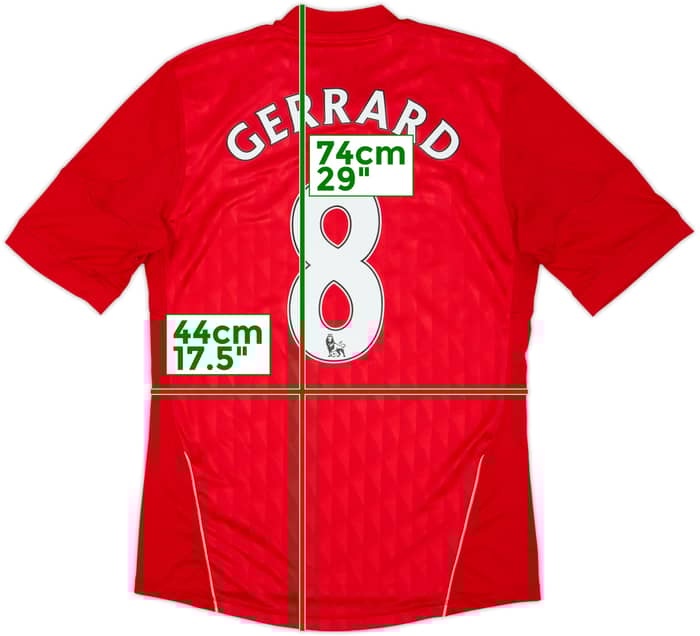 2010-12 Liverpool Home Shirt Gerrard #8 - 6/10 - (S)