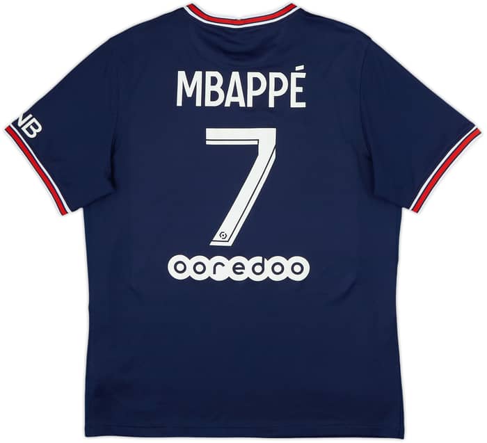 2021-22 Paris Saint-Germain Home Shirt Mbappe #7 - 10/10 - (L)
