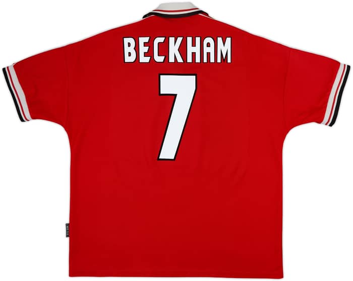 1998-00 Manchester United Home Shirt Beckham #7 - 6/10 - (XXL)