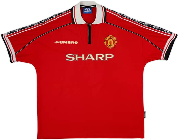 1998-00 Manchester United Home Shirt Beckham #7 - 6/10 - (XXL)