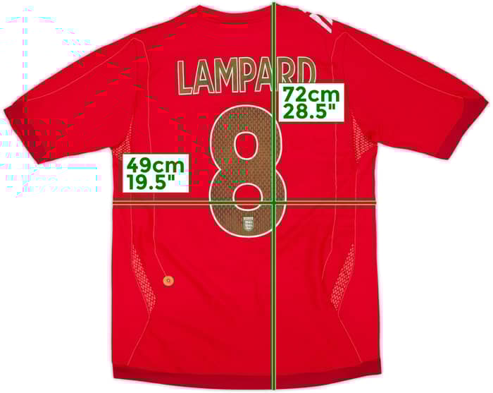 2006-08 England Away Shirt Lampard #8 - 6/10 - (M)