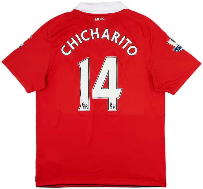 2010-11 Manchester United Home Shirt Chicharito #14 - 10/10 - (L)
