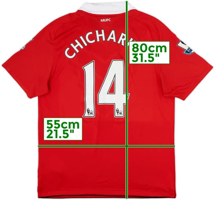 2010-11 Manchester United Home Shirt Chicharito #14 - 10/10 - (L)