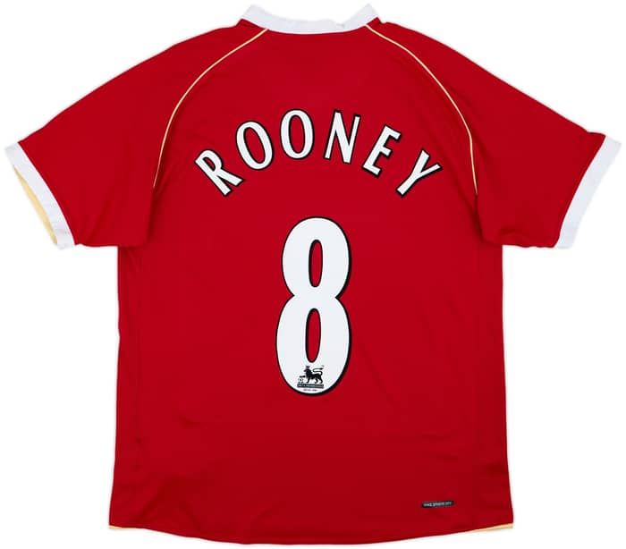 2006-07 Manchester United Home Shirt Rooney #8 - 7/10 - (L)