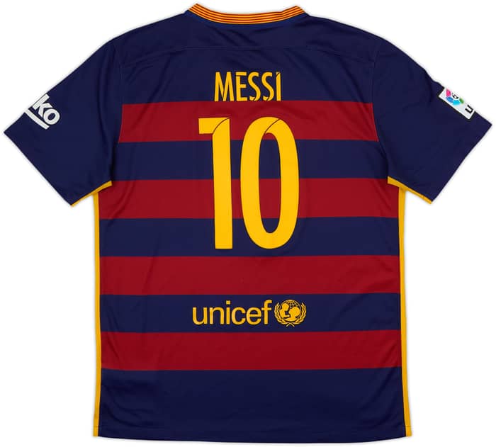 2015-16 Barcelona Home Shirt Messi #10 - 9/10 - (L)
