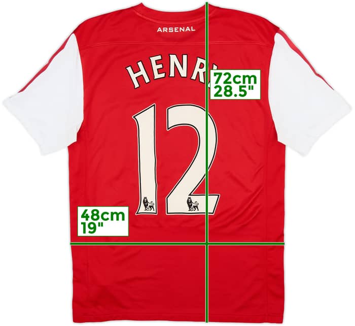 2011-12 Arsenal Home Shirt Henry #12 - 6/10 - (M)