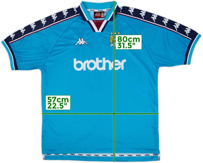 1997-99 Manchester City Home Shirt - 5/10 - (XL)