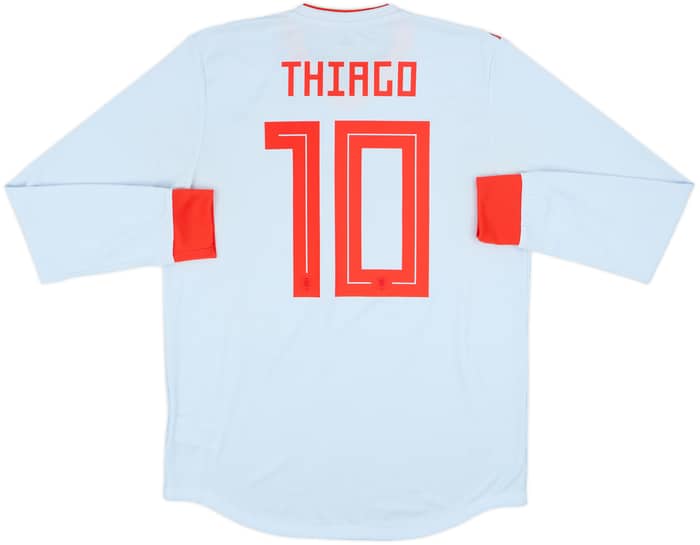 2018-19 Spain Player Issue Away L/S Shirt Thiago #10 - 8/10 - (L)