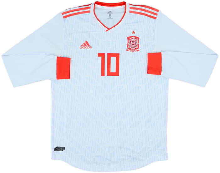 2018-19 Spain Player Issue Away L/S Shirt Thiago #10 - 8/10 - (L)