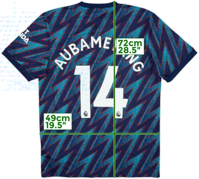 2021-22 Arsenal Third Shirt Aubameyang #14 - 9/10 - (M)