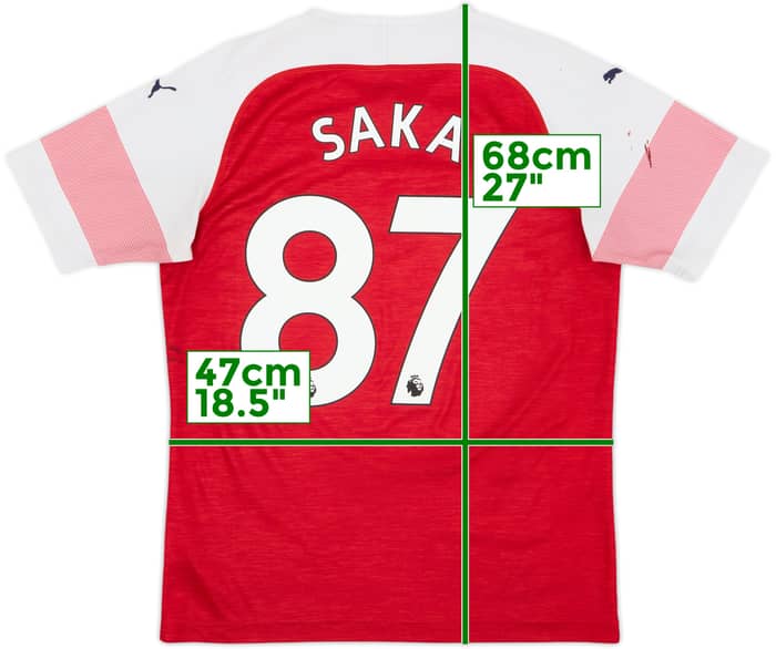 2018-19 Arsenal Home Shirt Saka #87 - 5/10 - (M)