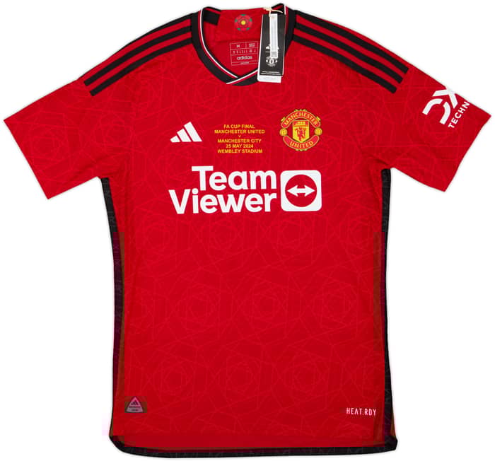 2023-24 Manchester United Authentic 'FA Cup Final' Home Shirt Mainoo #37 (M)