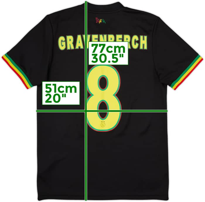 2021-22 Ajax Third Shirt Gravenberch #8 - 8/10 - (M)