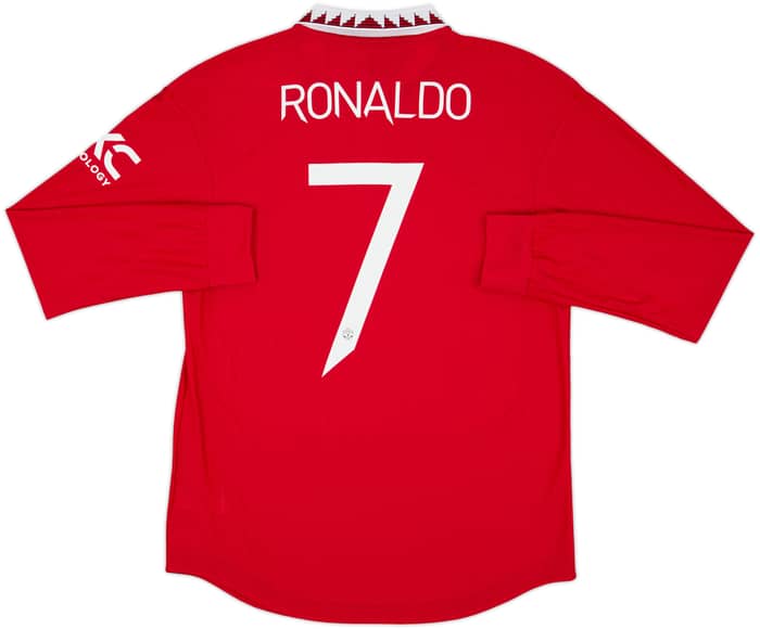 2022-23 Manchester United Authentic Home L/S Shirt Ronaldo #7 (M)