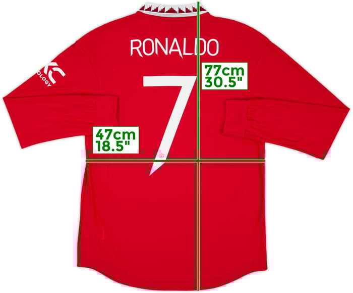 2022-23 Manchester United Authentic Home L/S Shirt Ronaldo #7 (M)