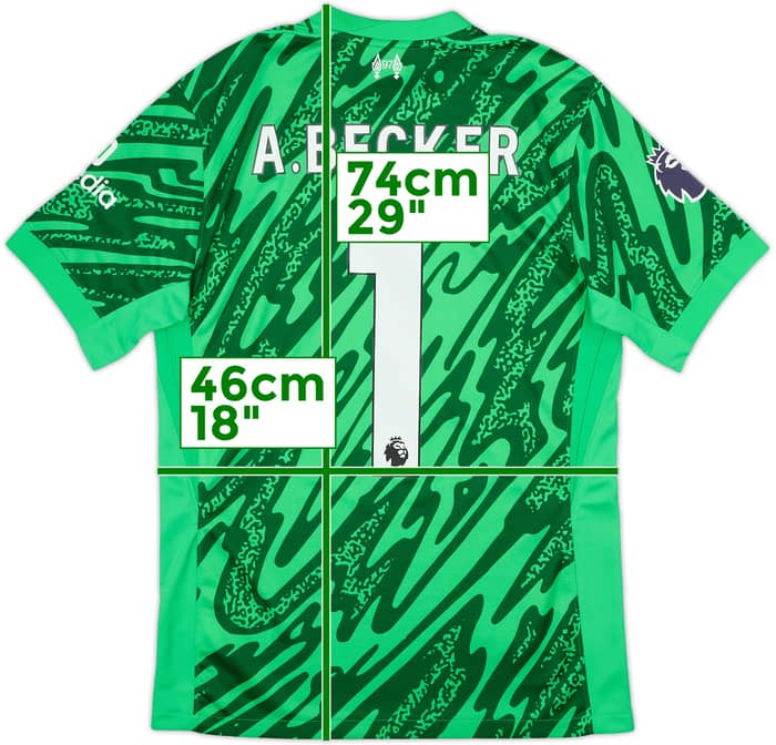 2024-25 Liverpool GK S/S Shirt A.Becker #1 - 8/10 - (S)