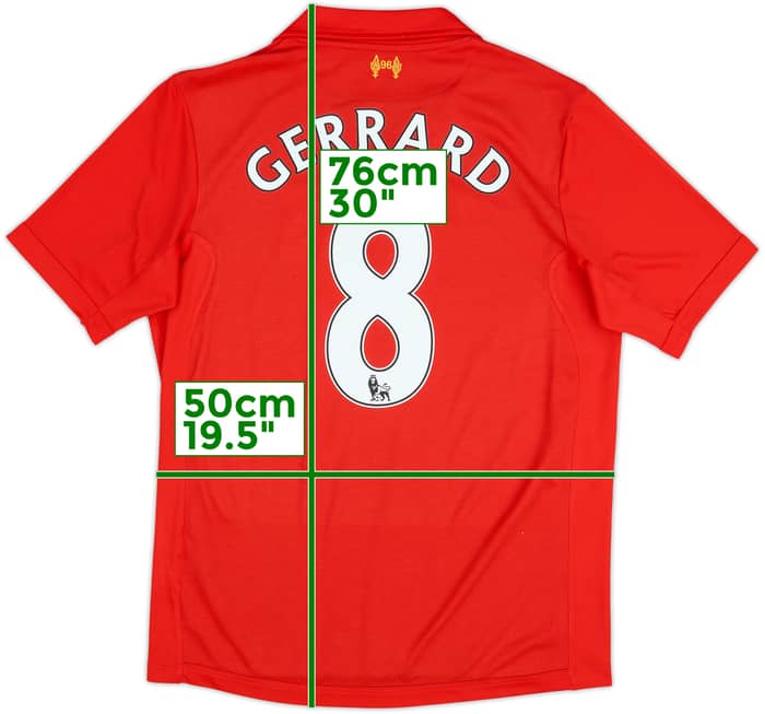2012-13 Liverpool Home Shirt Gerrard #8 - 7/10 - (M)