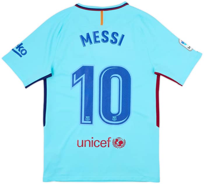 2017-18 Barcelona Away Shirt Messi #10 - 9/10 - (S)