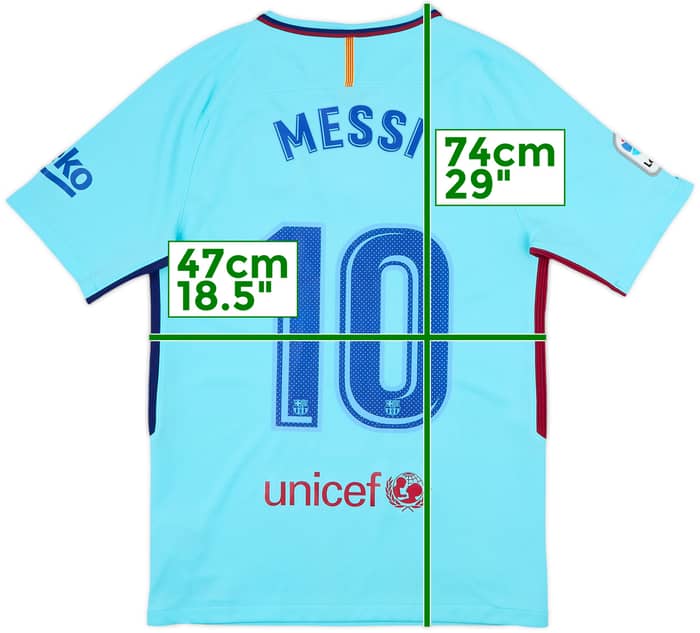2017-18 Barcelona Away Shirt Messi #10 - 9/10 - (S)