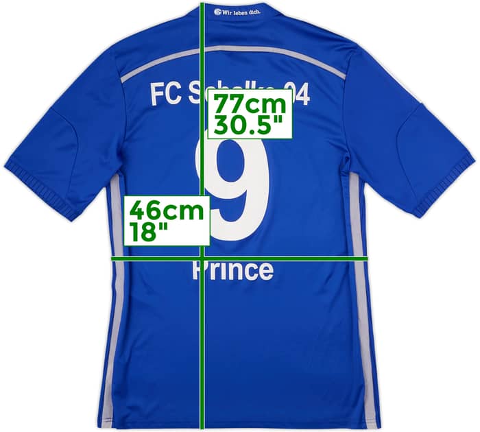 2014-16 Schalke Home Shirt Prince #9 - 9/10 - (M)