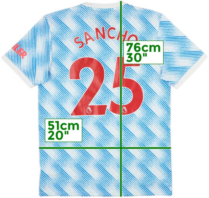 2021-22 Manchester United Away Shirt Sancho #25 - 7/10 - (M)