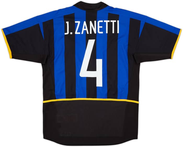 2002-03 Inter Milan Home Shirt J.Zanetti #4 - 5/10 - (M)