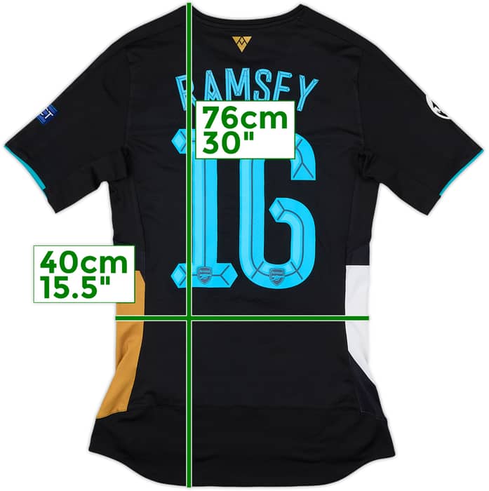 2015-16 Arsenal Player Issue (ACTV Fit) Third Shirt Ramsey #16 - 7/10 - (M)