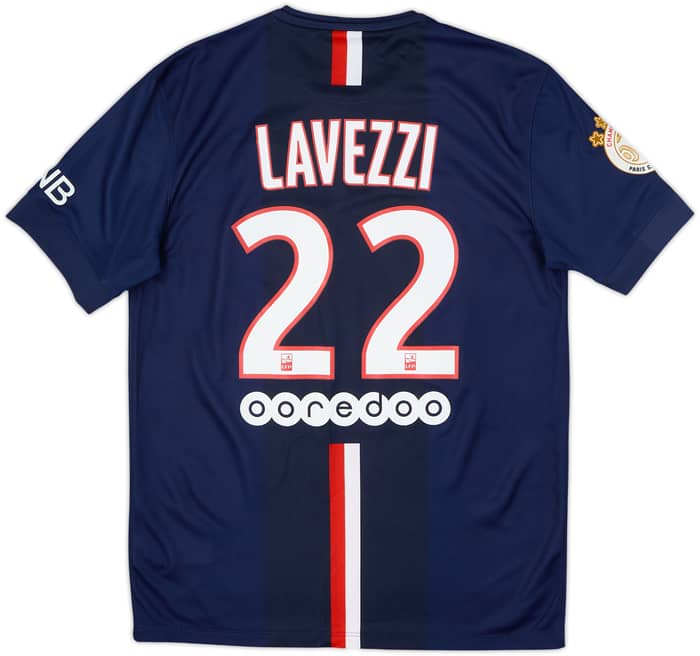 2014-15 Paris Saint-Germain Home Shirt Lavezzi #22 - 9/10 - (M)