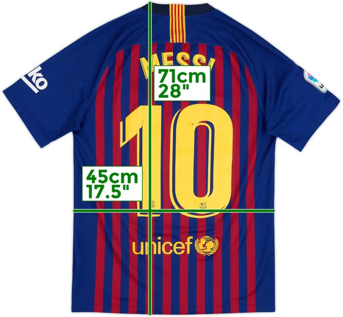 2018-19 Barcelona Home Shirt Messi #10 - 6/10 - (S)