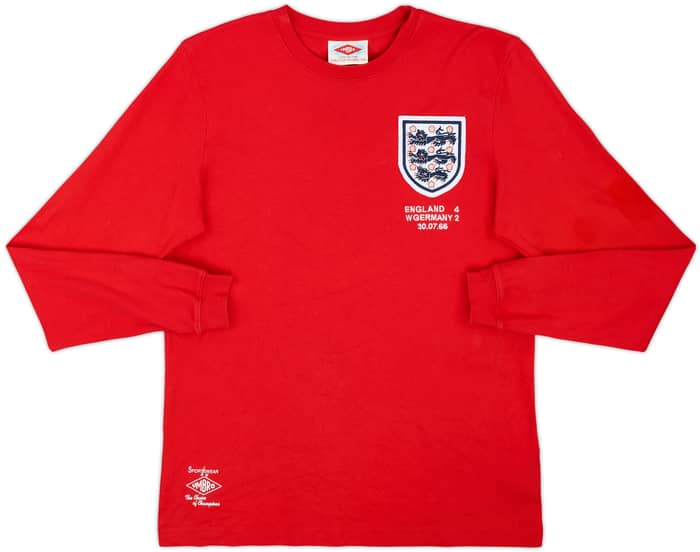 Camiseta Umbro Retro '1966' de visitante de manga larga de Inglaterra 2000s #6 - 8/10 - (M)