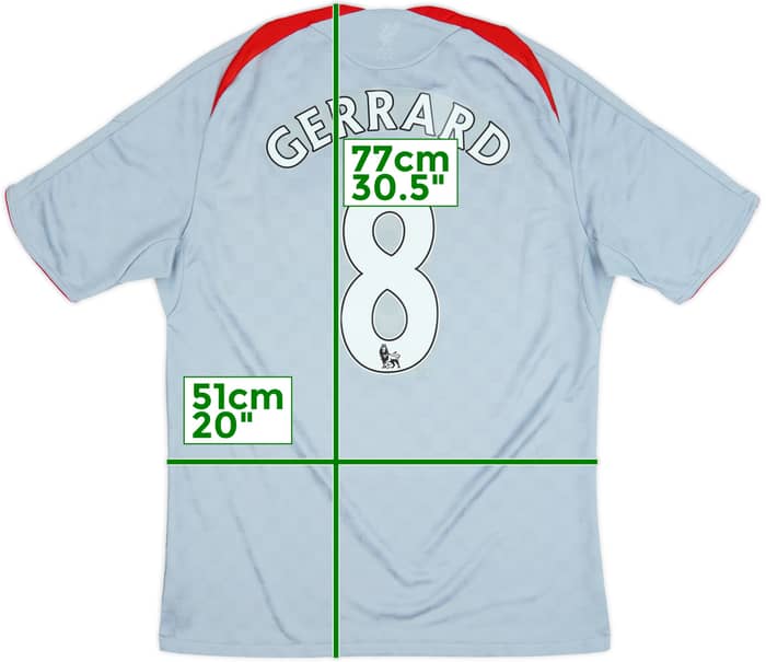 2008-09 Liverpool Away Shirt Gerrard #8 - 5/10 - (L)