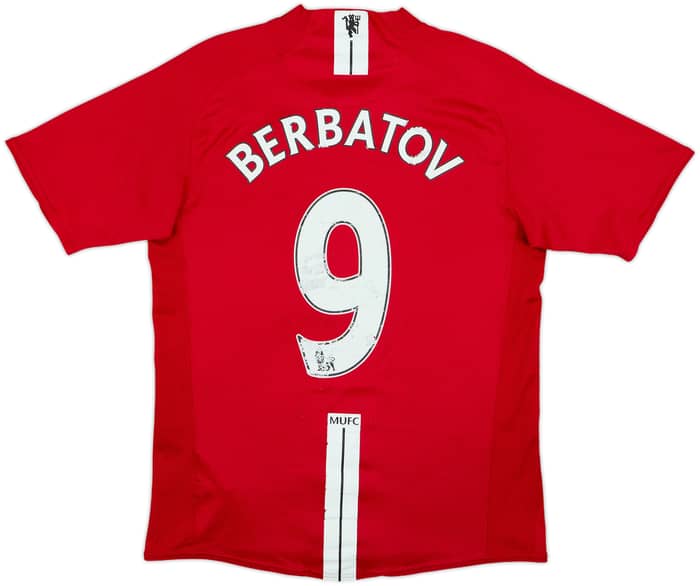 2007-09 Manchester United Home Shirt Berbatov #9 - 5/10 - (S)