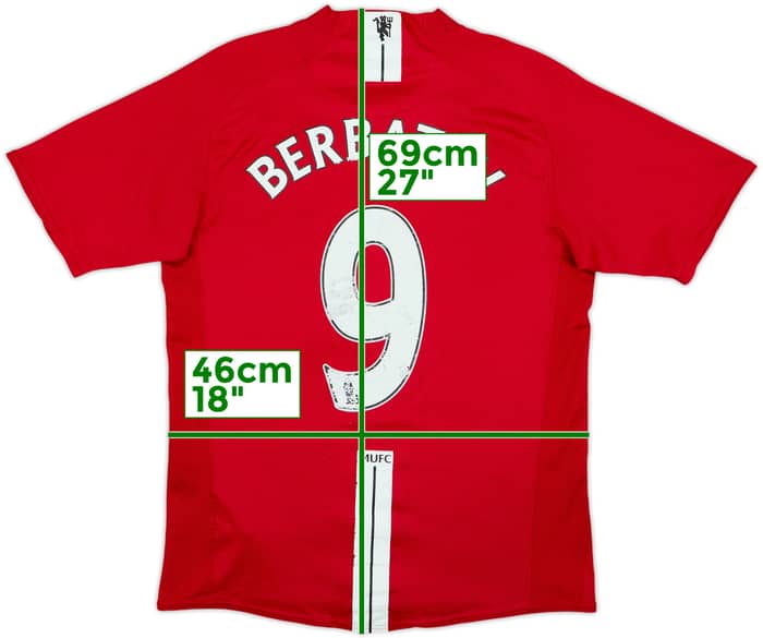 2007-09 Manchester United Home Shirt Berbatov #9 - 5/10 - (S)