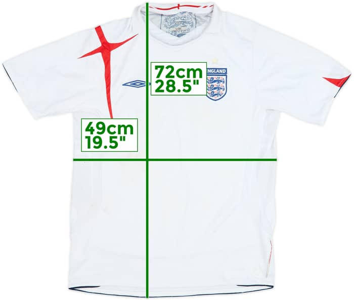 2005-07 England Home Shirt - 4/10 - (M)