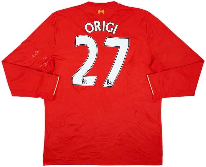 2015-16 Liverpool Home L/S Shirt Origi #27 - 4/10 - (XXL)
