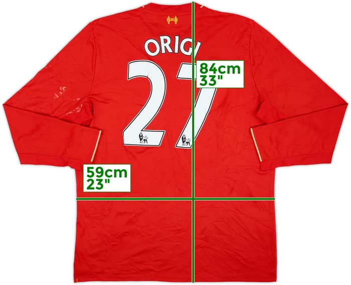 2015-16 Liverpool Home L/S Shirt Origi #27 - 4/10 - (XXL)