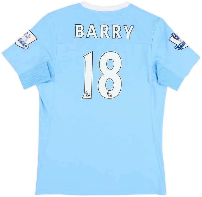 2009-10 Manchester City Home Shirt Barry #18 - 6/10 - (XL.Boys)