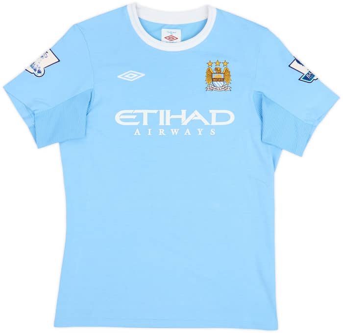 2009-10 Manchester City Home Shirt Barry #18 - 6/10 - (XL.Boys)