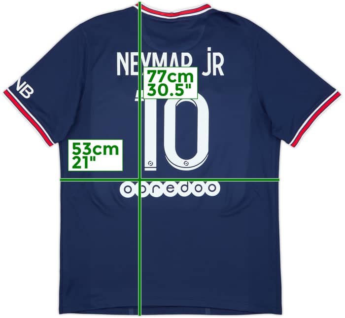 2021-22 Paris Saint-Germain Home Shirt Neymar Jr #10 - 9/10 - (L)