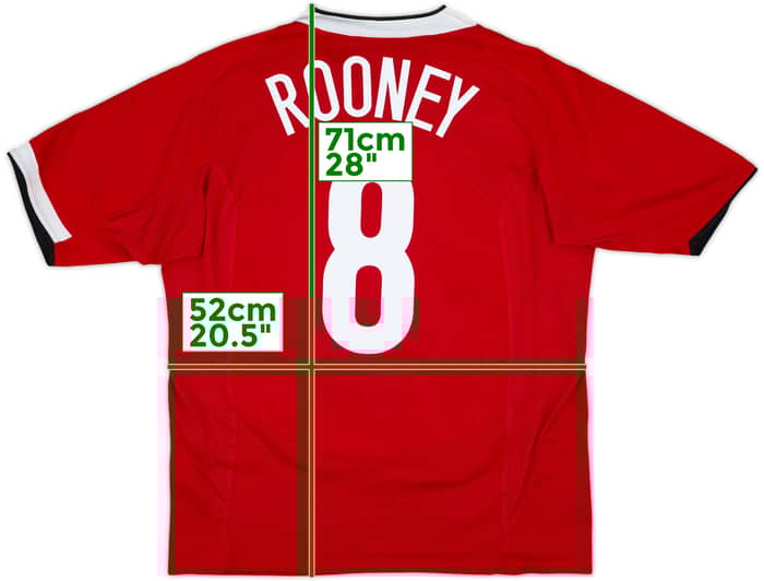 2004-06 Manchester United Home Shirt Rooney #8 - 6/10 - (L)