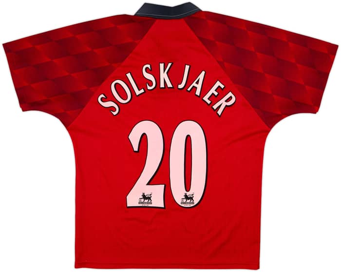 1996-98 Manchester United Home Shirt Solskjaer #20 - 8/10 - (M)