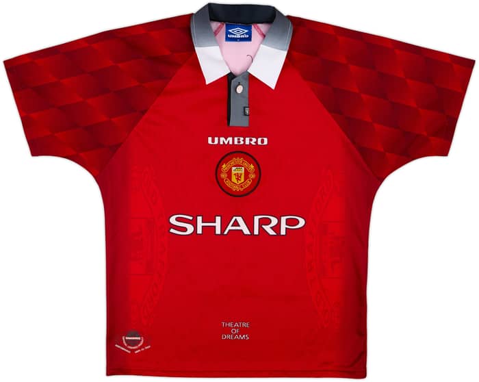 1996-98 Manchester United Home Shirt Solskjaer #20 - 8/10 - (M)