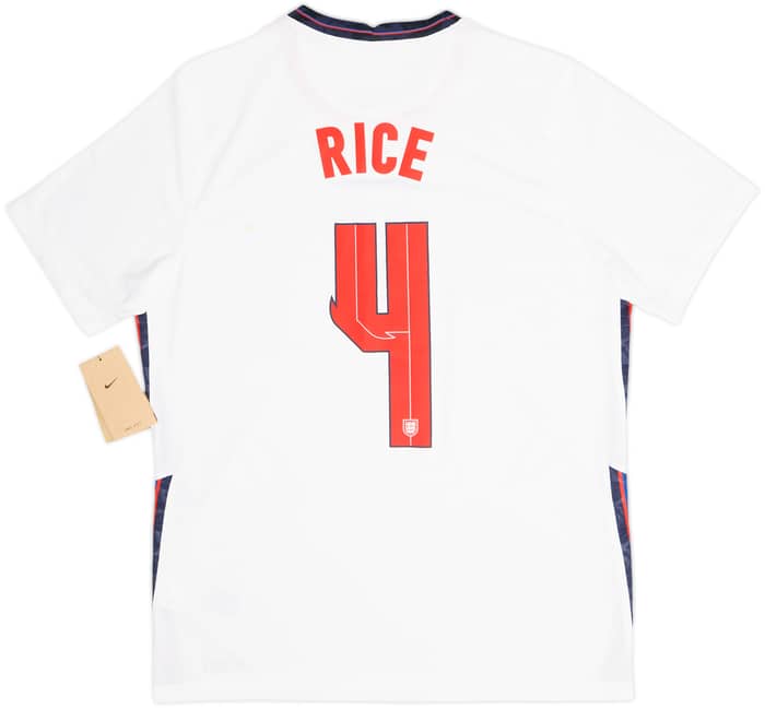2020-22 England Home Shirt Rice #4 (L)