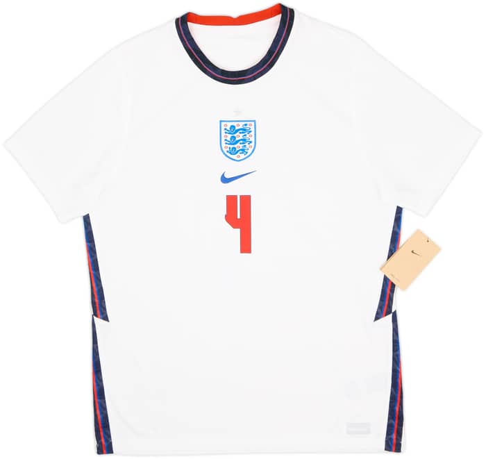 2020-22 England Home Shirt Rice #4 (L)
