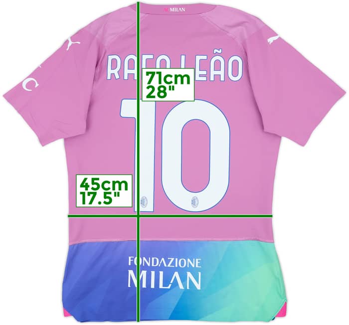 2023-24 AC Milan Authentic Third Shirt Rafa Leao #10 - 8/10 - (S)