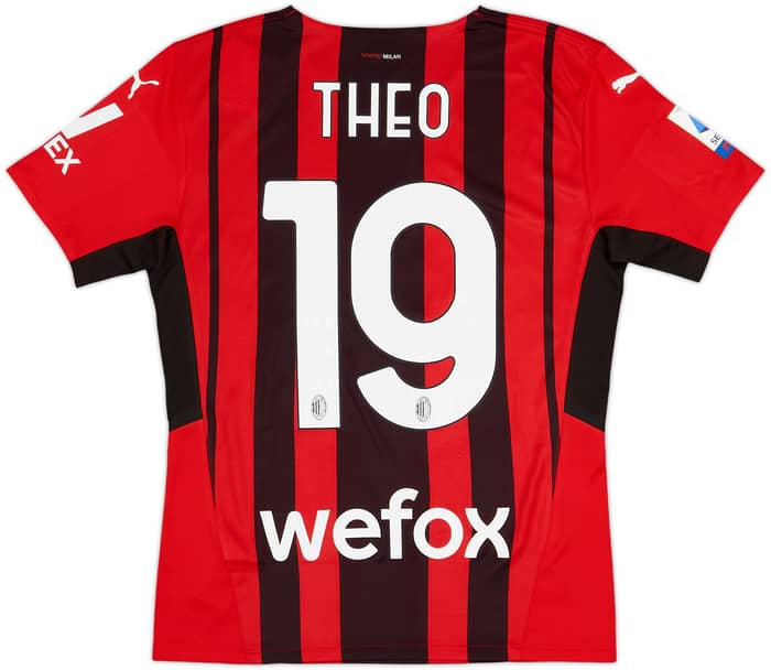 2021-22 AC Milan Authentic Home Shirt Theo #19 (S)