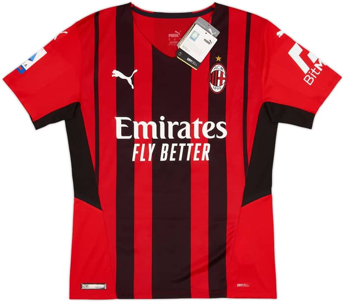 2021-22 AC Milan Authentic Home Shirt Theo #19 (S)