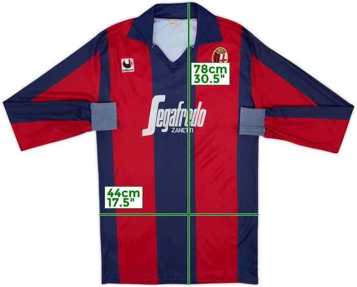1988-89 Bologna Home L/S Shirt - 5/10 - (L)