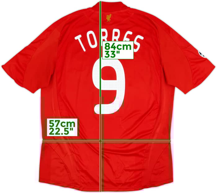 2008-10 Liverpool Home Shirt Torres #9 - 7/10 - (XL)